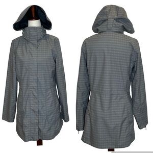 Marmot Membrain Plaid Waterproof Jacket with Removable Hood Size S/P